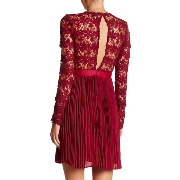 Romeo and Juliet Couture berry pleated lace dress - Picture 15 of 16